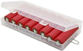 Soshine SBC-024 Elemtartó doboz Cellaszám: 8 18650 (H x Sz x Ma) 156 x 78 x 25 mm