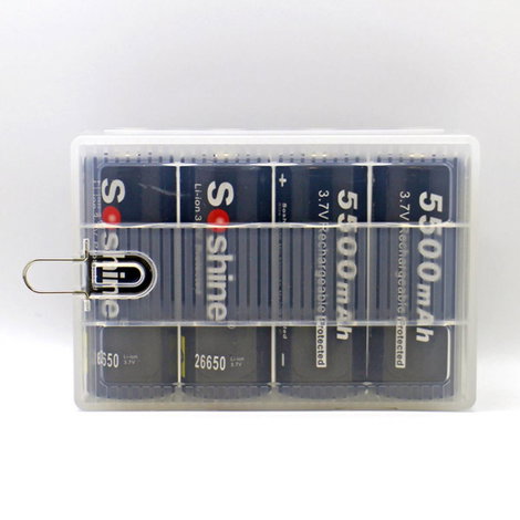 Soshine SBC-021 Elemtartó Cellaszám: 4 26650 (H x Sz x Ma) 112 x 77 x 31.8 mm 4. kép