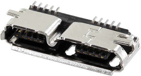 USB csatlakozó Alj, beépíthető, vízszintes BB típusú MICUBN10BBS econ connect Tartalom: 1 db