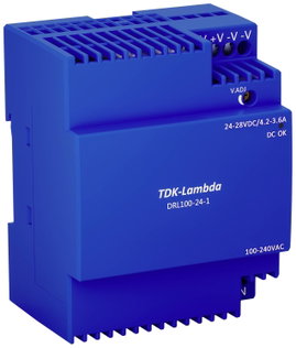 Kalapsín tápegység 24 V 3,67 A 100,8 W, TDK-Lambda DRL100-24-1