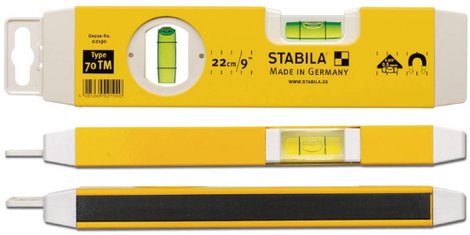 Stabila Type 70 TM 2190 Torpedó vízmérték Mágnessel 23.50 cm 2. kép