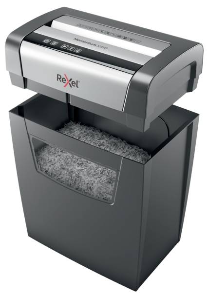 Rexel Momentum X410 Iratmegsemmisítő 10 lap Részecskevágás 4 x 28 mm P-4 23 l Szintén megsemmisíti G 2. kép