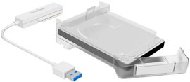 ICY BOX 60002 6,35 cm-es (2,5) merevlemez keret 2.5 coll USB 3.2 (1. generáció) (USB 3.0)