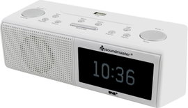 soundmaster UR8350WE Rádiós ébresztőóra DAB+, URH AUX, USB Fehér
