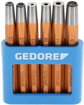 125 B - GEDORE - szegecselő és fejkészlet 6 darabos készlet Gedore 125 B