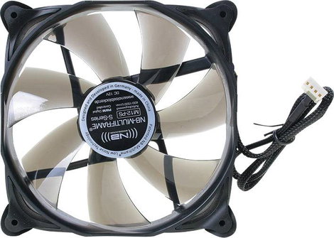 NoiseBlocker M12-PS Számítógépház ventilátor Fekete, Szürke (Sz x Ma x Mé) 120 x 120 x 25 mm 2. kép