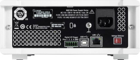 Rohde & Schwarz NGE103B Labortápegység, szabályozható 0 - 32 V/DC 0 - 3 A 100 W USB OVP, Távirányíth 3. kép