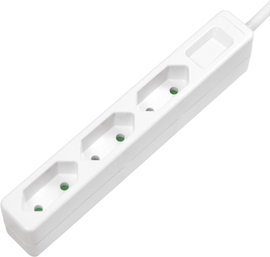 LogiLink LPS229 Hálózati elosztó 3 részes Fehér Csatlakozó dugó 1 db
