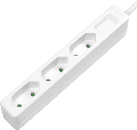 LogiLink LPS229 Hálózati elosztó 3 részes Fehér Csatlakozó dugó 1 db