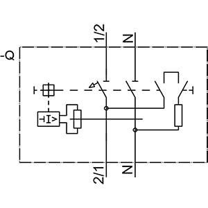 FI védőkapcsoló, 2 pólusú 16 A 0,03 A 230 V, Siemens 5SV13166KK16 3. kép