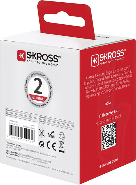 Skross 1.500215-E Úti adapter CO W to IND 9. kép