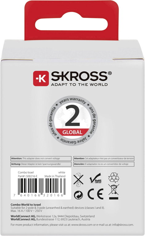 Skross 1.500216-E Úti adapter CO W to ISR 7. kép