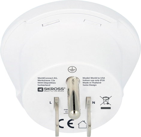 Skross 1.500221-E Úti adapter CA W to USA