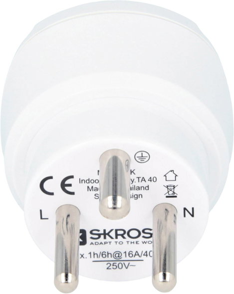 Skross 1.500232-E Úti adapter CA EU to DEN 4. kép