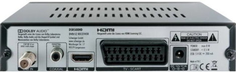 Schwaiger DSR500HD HD-SAT vevő Előlapi USB Tunerek száma: 1 13. kép