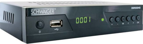 Schwaiger DSR500HD HD-SAT vevő Előlapi USB Tunerek száma: 1 7. kép