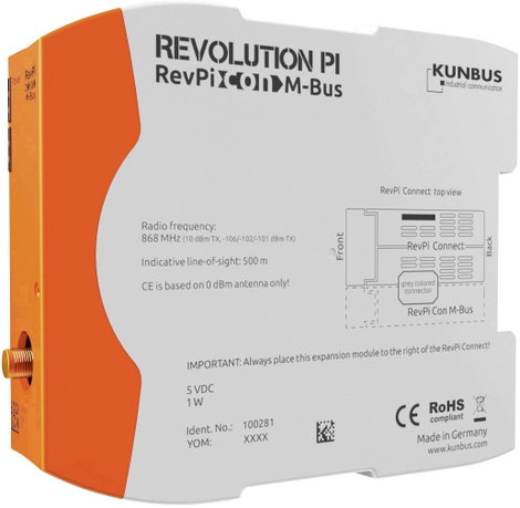 Kunbus PR100281 RevPi Con MBUS Busz modul 1 db 2. kép