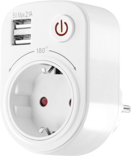 LEDmaxx 106649 Köztes dugalj USB-vel
