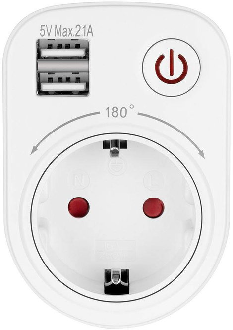LEDmaxx 106649 Köztes dugalj USB-vel 2. kép