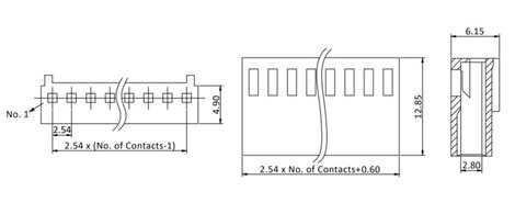 econ connect Hüvelyház panel Pólusok száma 5 Raszterméret: 2.54 mm CV5 1 db ömlesztett 2. kép