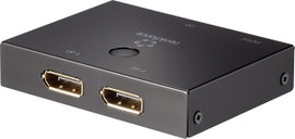 2 portos DisplayPort switch, bidirekcionális, 3840x2160px, Renkforce