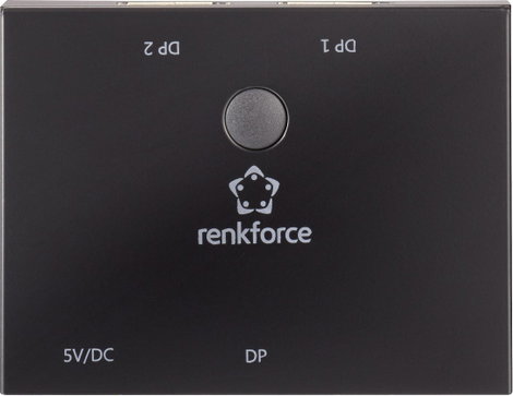 2 portos DisplayPort switch, bidirekcionális, 3840x2160px, Renkforce 2. kép