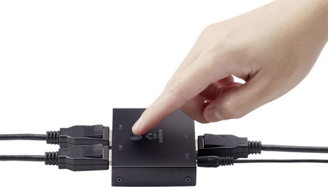 2 portos DisplayPort switch, bidirekcionális, 3840x2160px, Renkforce 6. kép