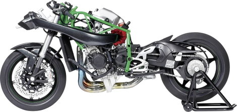 Tamiya 300014131 Kawasaki NINJA H2R Motorkerékpár építőkészlet 1:12 3. kép