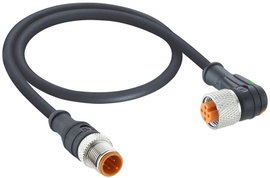 Lutronic 1162 Érzékelő-/működtető csatlakozóvezeték M12 Dugó, egyenes, Alj, hajlított 5.00 m Pólussz
