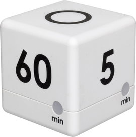 Digitális konyhai időzítő, visszaszámláló óra, timer, fehér színű TFA Dostmann Timer Cube