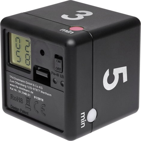 TFA Dostmann Timer Cube Időzítő Fekete digitális 2. kép