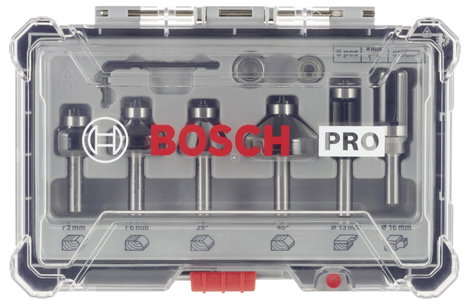 Perem- és élmaró szett, 8 mm-es szár, 6 db Bosch Accessories 2607017469 3. kép