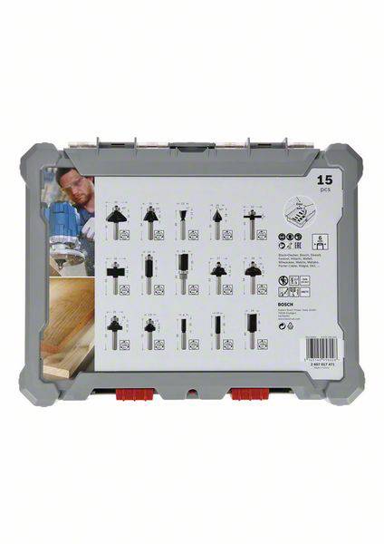 Alakmaró készlet, 6 mm-es szár, 15 részes, Bosch Accessories 2607017471 4. kép