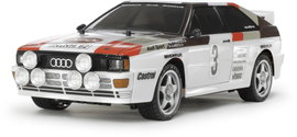 Tamiya 1:10 RC modellautó Elektro Közúti modell Audi Quattro Rally Brushed 4WD építőkészlet TT-02