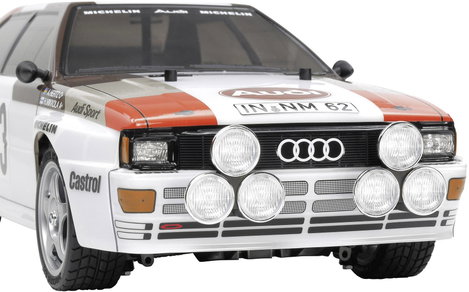 Tamiya 1:10 RC modellautó Elektro Közúti modell Audi Quattro Rally Brushed 4WD építőkészlet TT-02 5. kép
