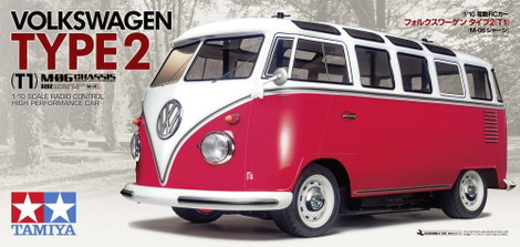Tamiya 1:10 RC modellautó Elektro Közúti modell VW Bus Type 2 (T1) Brushed 2WD építőkészlet M-06 2. kép