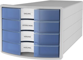 HAN Schubladenbox IMPULS 1012-64 Fiókos irattároló Élénk szürke DIN A4 Fiókok száma: 4