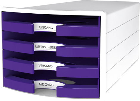 HAN Schubladenbox IMPULS 1013-57 Fiókos irattároló Fehér DIN A4 Fiókok száma: 4