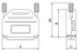 encitech DPPK09-FMR-K 6353-0143-01 D-SUB ház Pólusszám: 9 100% poliészter 180 ° Piros 1 db 2. bélyegkép