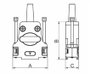 encitech DTZF09-RG-LJS-M3-K 7960-5209-01 D-SUB ház Pólusszám: 9 Zink öntvény 180 ° Fémes 1 db 3. bélyegkép