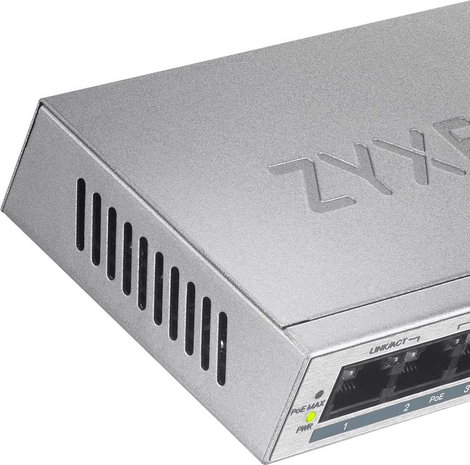 ZyXEL GS1005HP-EU0101F Hálózati switch 5 port 2000 MBit/s PoE funkció 2. kép