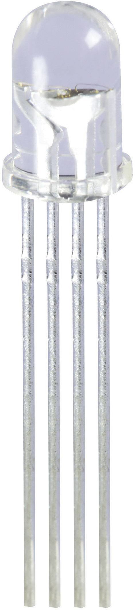 Színes LED piros/kék/zöld Kerek 5 mm 200/300/1300 mcd 60° 20 mA 1,95/3,3/3,3 V Kingbright L-154A4SUR