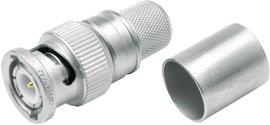 BNC csatlakozó Dugó, egyenes 50 Ω Telegärtner J01000A0061 1 db