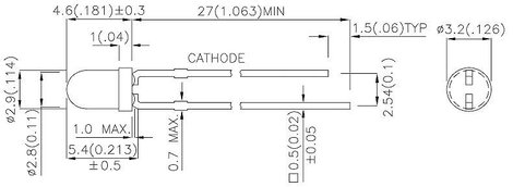 Infravörös LED-ek Kingbright L-934F3BT Ház típus 3 mm Hullámhossz 940 nm 2. kép