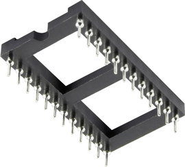 IC foglalat, 48 pól., RM 15,24, magasság: 7,4 mm, Tru Components