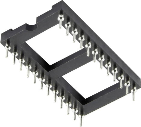 IC foglalat, 48 pól., RM 15,24, magasság: 7,4 mm, Tru Components