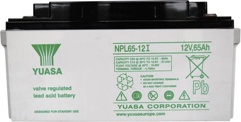Ólomakku NPL 12V 65 Ah YUASA