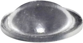 Öntapadós műszerláb, Super-Soft TOOLCRAFT PD9025C, kerek Ø 7,9 x 2,5 mm, poliuretán, átlátszó
