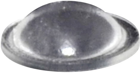 Öntapadós műszerláb, Super-Soft TOOLCRAFT PD9025C, kerek Ø 7,9 x 2,5 mm, poliuretán, átlátszó