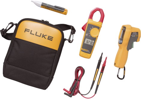 Fluke műszerkészlet, Fluke 323 lakatfogó, Fluke 1AC II fázisceruza, Fluke 62 MAX infrahőmérő 4296076